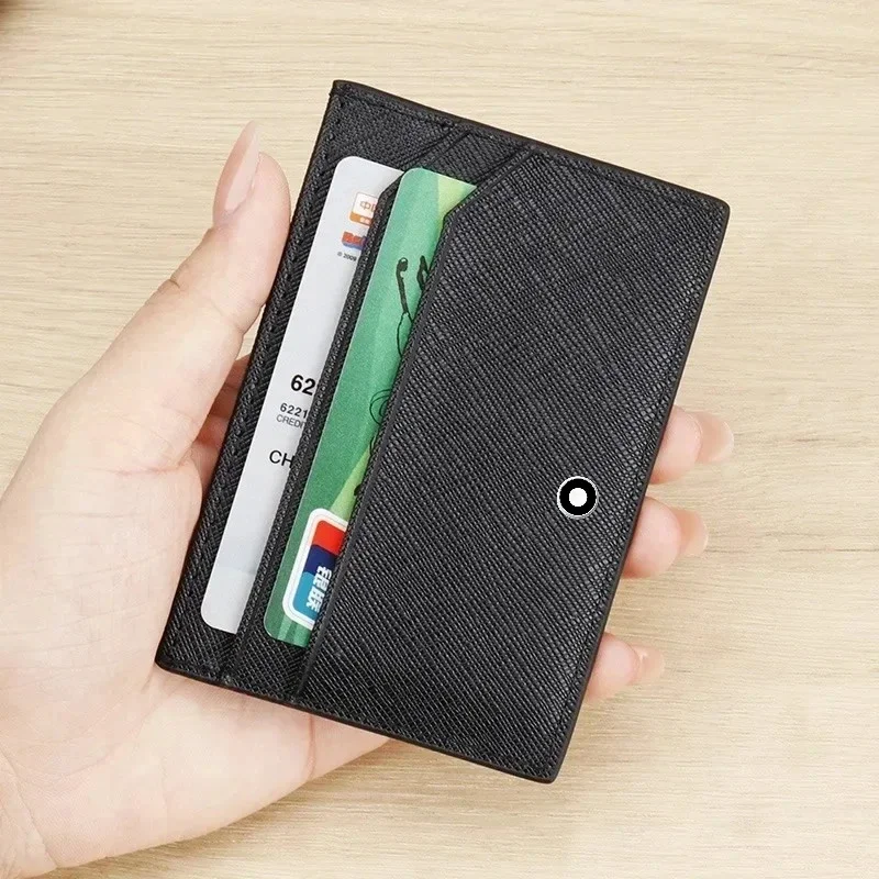Leather Wallet Men - Portfel na karty biznesowe męski, skórzany