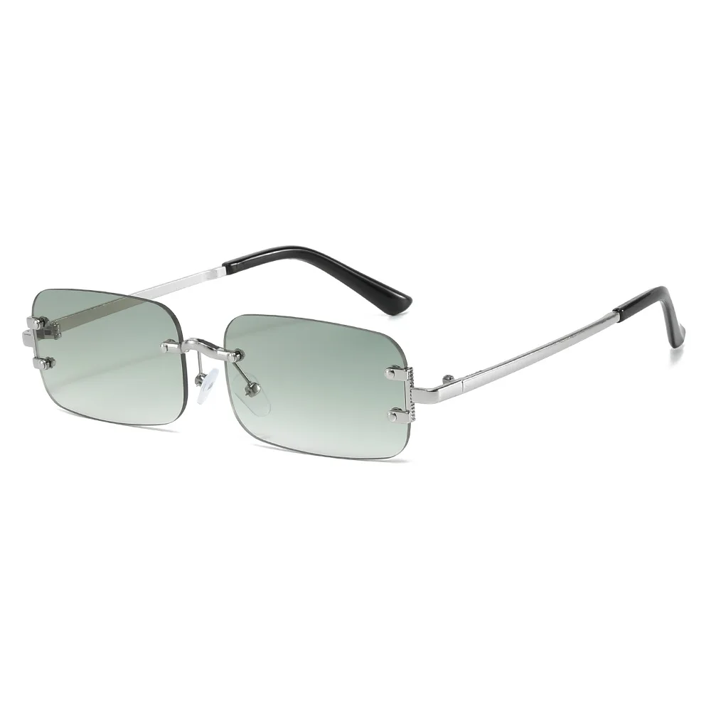 Designer Sunglasses - Okulary przeciwsłoneczne bez oprawek, kwadratowe, damskie
