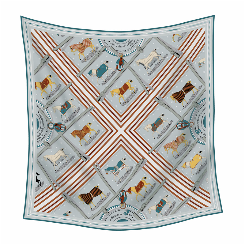 Cashmere Scarf - Szal z kaszmirowego jedwabiu z nadrukiem,
