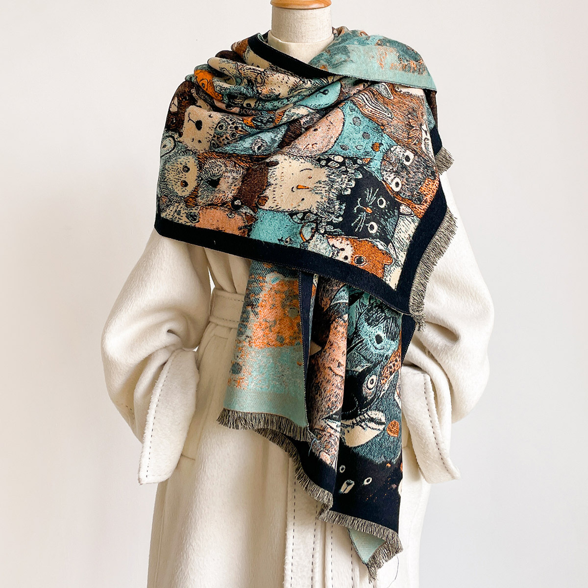 Damski szalik z imitacji kaszm – Cashmere Scarf recenzja i cena