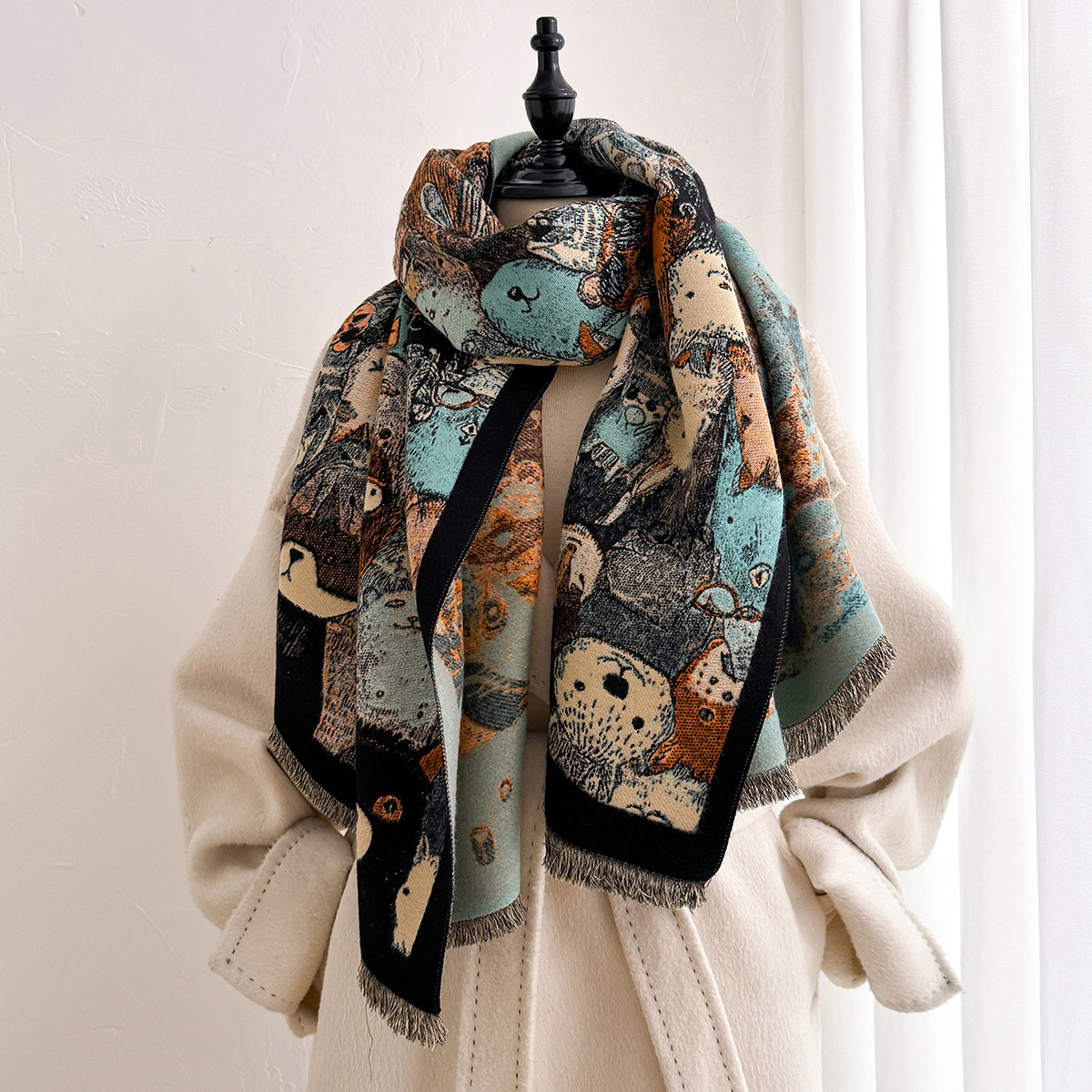 Damski szalik z imitacji kaszm – Cashmere Scarf recenzja i cena