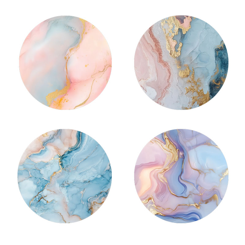 4 sztuki podkładek pod napoje  – Marble Coaster Set recenzja i cena