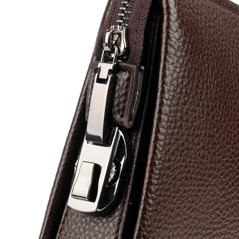 Męskie długie portfele na pien – Leather Wallet Men recenzja i cena