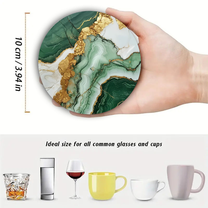 4 sztuki podkładek pod napoje  – Marble Coaster Set recenzja i cena